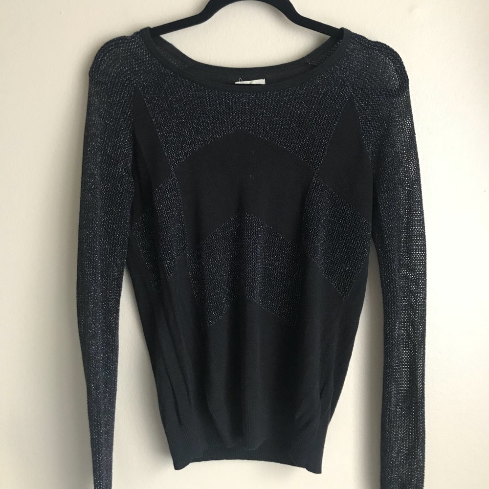 UO Sparkly Long Sleeve Sweater Blouse